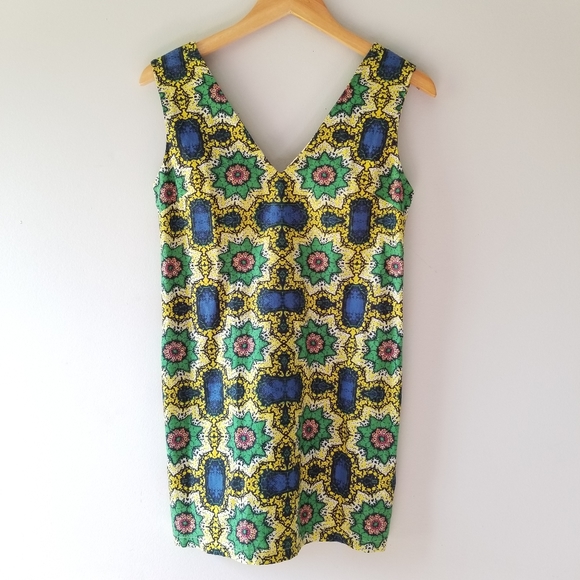Topshop Tapestry Print Double V Neck Sundress - Picture 3 of 9
